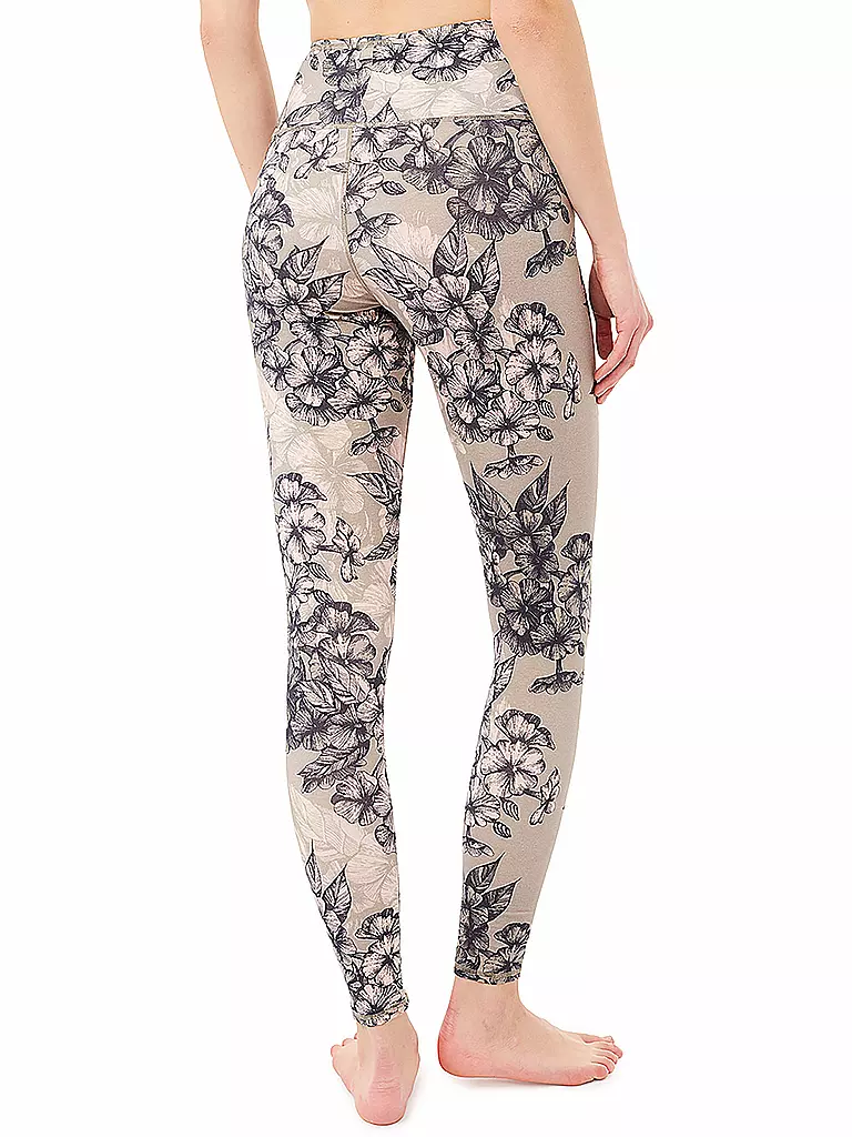 MANDALA Damen Yoga Tight Printed Beige